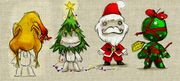 Festive costume sketches