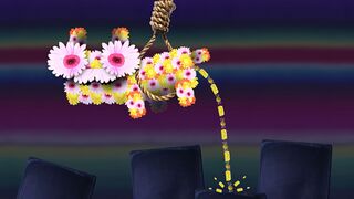 A concept showing a pinata dog obstacle hanging from a noose.