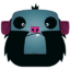 Sticker England Garden Monkey Face.png