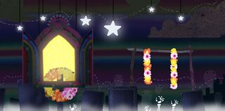 A concept showing a simple gameplay idea involving two paths to platform across.