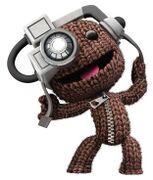 Sackboy wearing the Blink Ball.