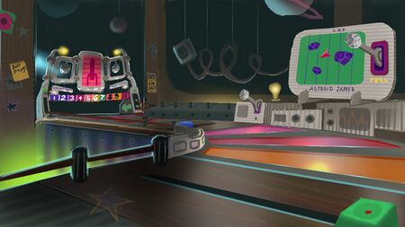 Concept art of a rocket stage.
