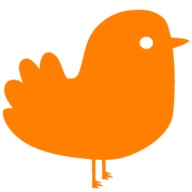 Sticker Unthemed Orange Bird.png