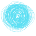 Blue Circular Doodle