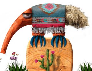 Cropped version of the anteater shown prior.