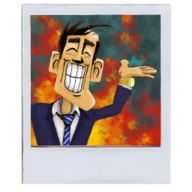 The polaroid badge used for The Progress Emporium.