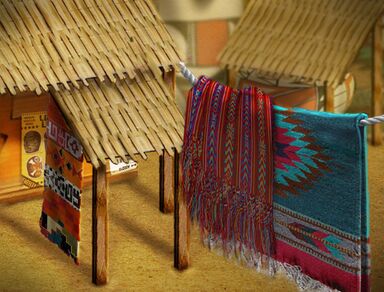 A concept of a hanging cloth. Tales place in the same location as the prior image.