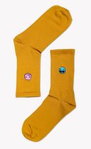 InsertCoin Sackboys Feels Socks Gold.jpg